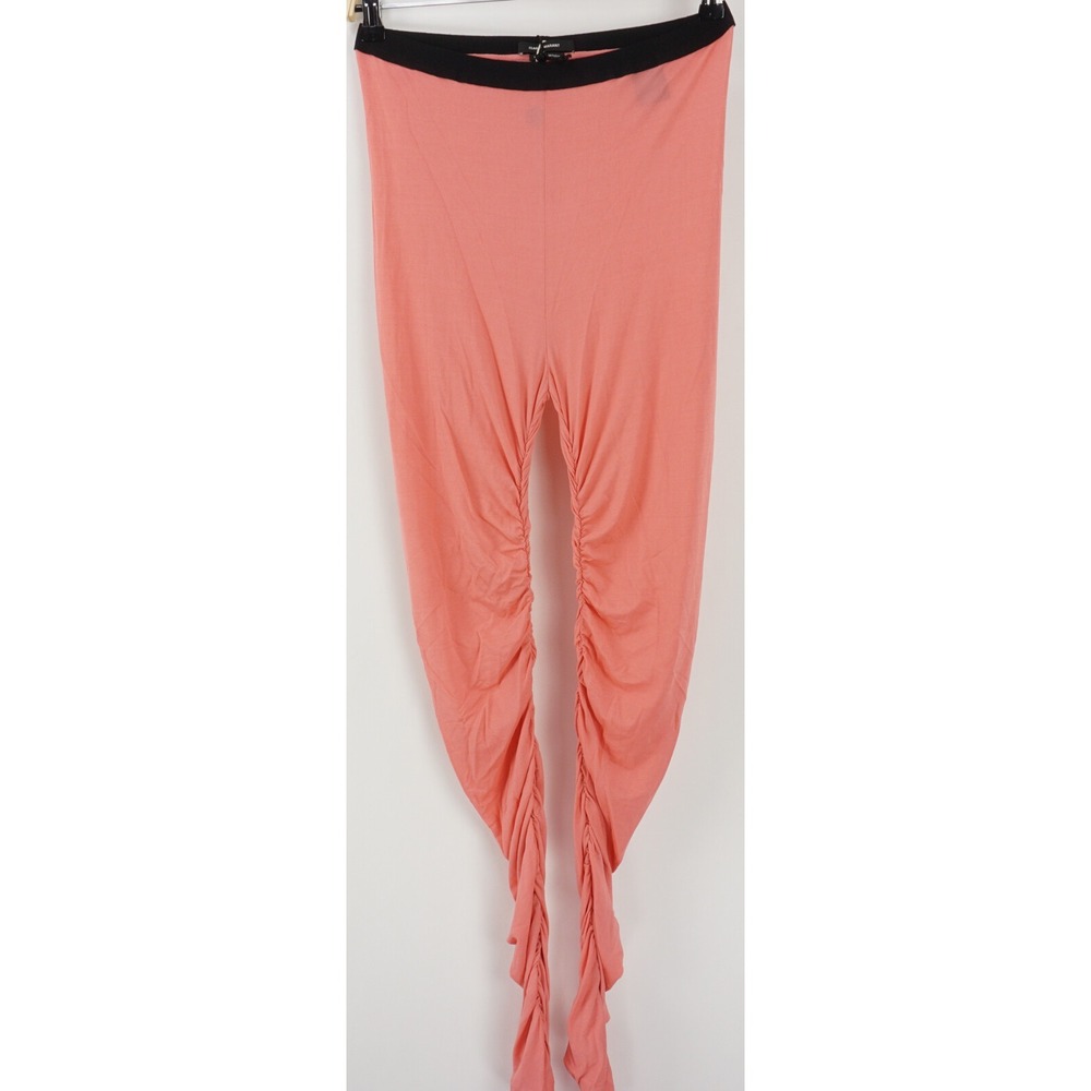 New Isabel Marant Womens US Size 30 Slim Pink Ruffle Flutter Knit Max Yoga Pants